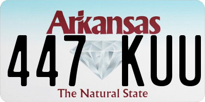 AR license plate 447KUU