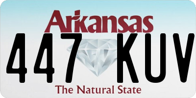 AR license plate 447KUV