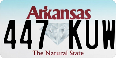 AR license plate 447KUW
