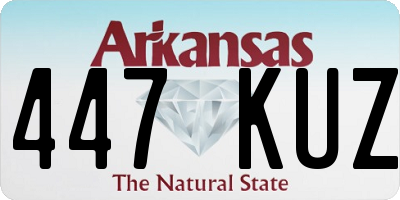 AR license plate 447KUZ