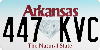 AR license plate 447KVC