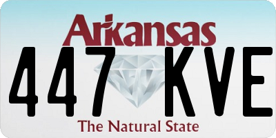 AR license plate 447KVE
