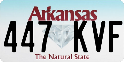 AR license plate 447KVF