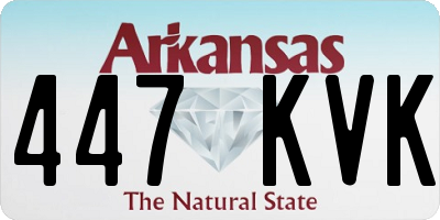 AR license plate 447KVK