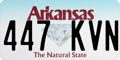 AR license plate 447KVN