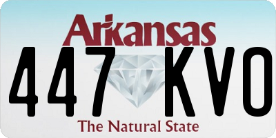 AR license plate 447KVO