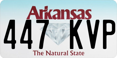 AR license plate 447KVP