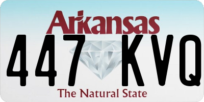 AR license plate 447KVQ