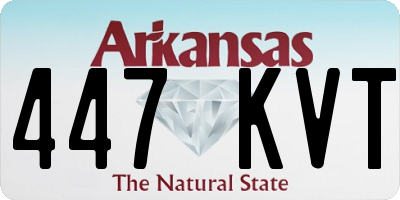AR license plate 447KVT