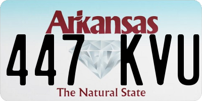 AR license plate 447KVU