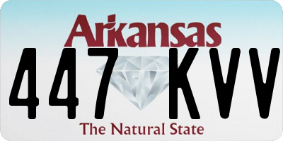 AR license plate 447KVV