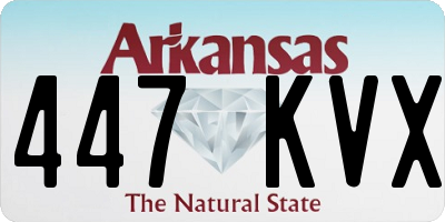 AR license plate 447KVX