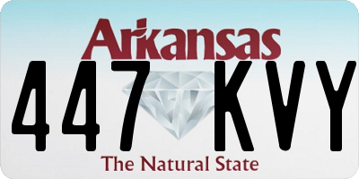 AR license plate 447KVY