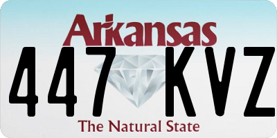 AR license plate 447KVZ