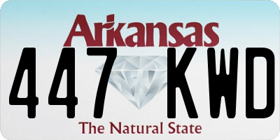 AR license plate 447KWD