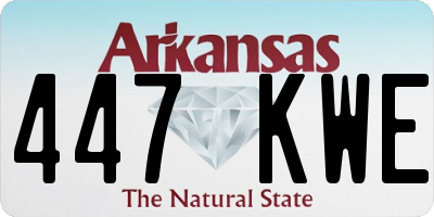 AR license plate 447KWE