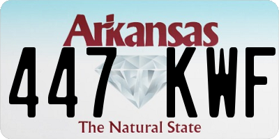 AR license plate 447KWF