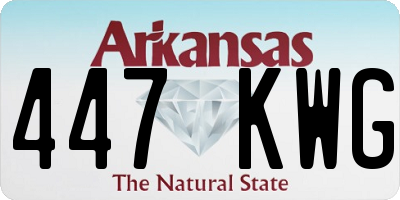 AR license plate 447KWG
