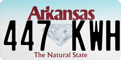 AR license plate 447KWH