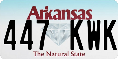 AR license plate 447KWK