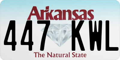 AR license plate 447KWL