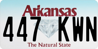 AR license plate 447KWN