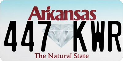 AR license plate 447KWR