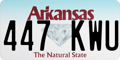 AR license plate 447KWU