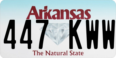 AR license plate 447KWW