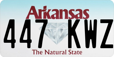 AR license plate 447KWZ