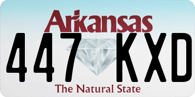 AR license plate 447KXD