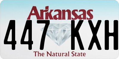 AR license plate 447KXH