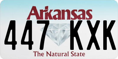 AR license plate 447KXK