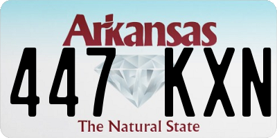 AR license plate 447KXN