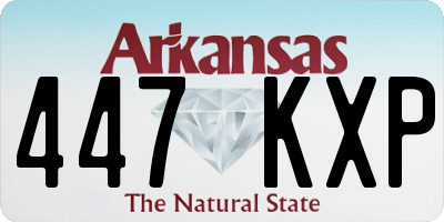 AR license plate 447KXP