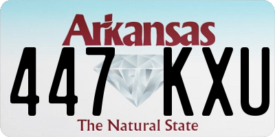 AR license plate 447KXU