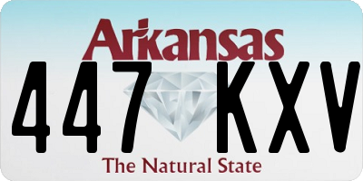 AR license plate 447KXV