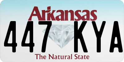 AR license plate 447KYA