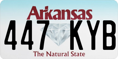 AR license plate 447KYB
