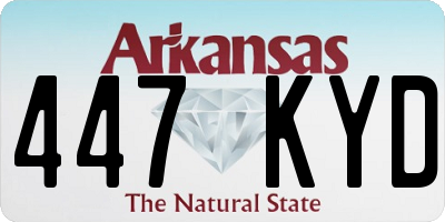 AR license plate 447KYD