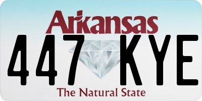 AR license plate 447KYE