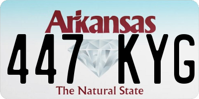 AR license plate 447KYG