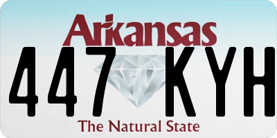 AR license plate 447KYH