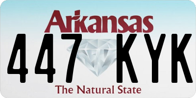 AR license plate 447KYK