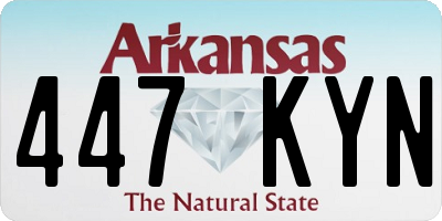 AR license plate 447KYN