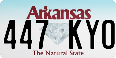 AR license plate 447KYO