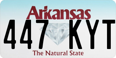AR license plate 447KYT