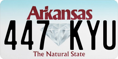 AR license plate 447KYU