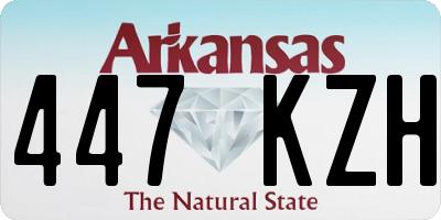 AR license plate 447KZH