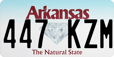 AR license plate 447KZM